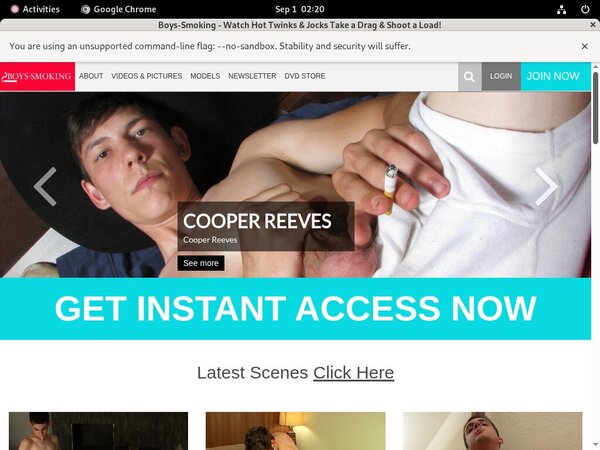 Boys Smoking Account Premium