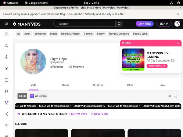 Manyvids.com Rocketgate