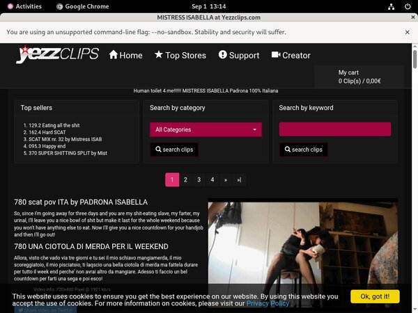 Mistress Isabella Account List