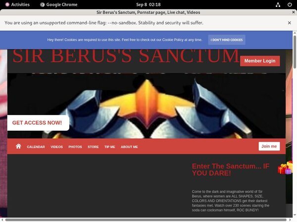 Sign Up Sir Berus's Sanctum